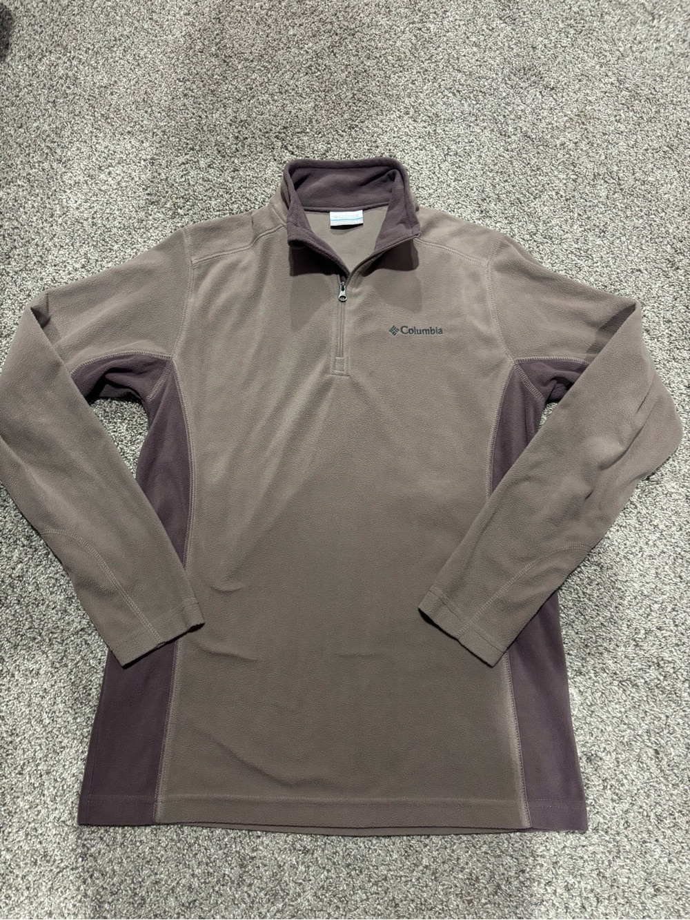 Columbia Men's Taupe and Dark Taupe Quarter-Zip Pullover